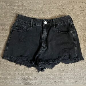 PacSun Jean Shorts - Black, Distressed